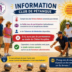 fermeture du club