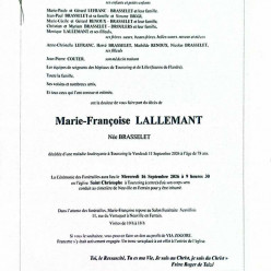 deces de la maman de Fred LALLEMANT